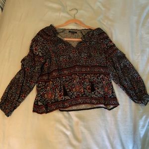 an american eagle xs boho loose shirt
